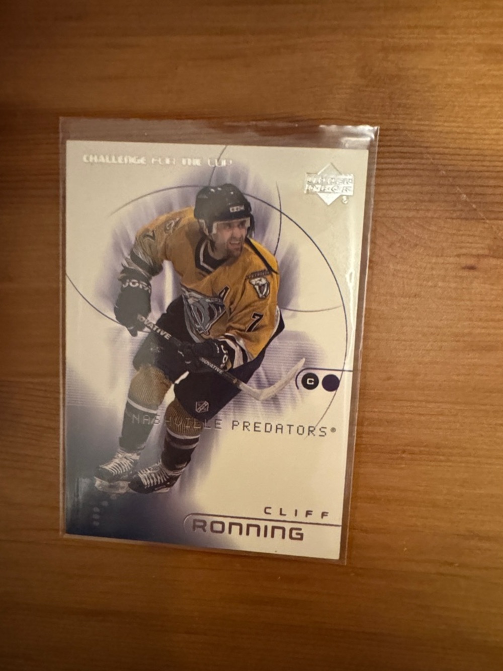 Cliff Ronning Nashville Predators Hockey Trading Card - Yellow
